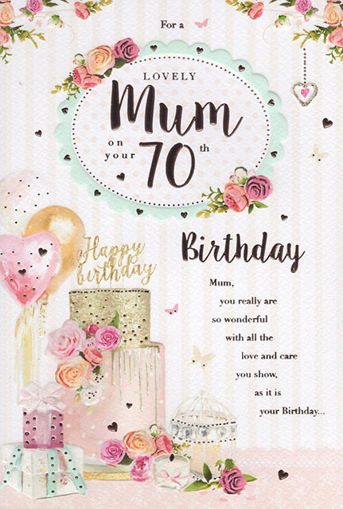Picture of LOVELY MUM ON YOUR 70TH BIRTHDAY CARD